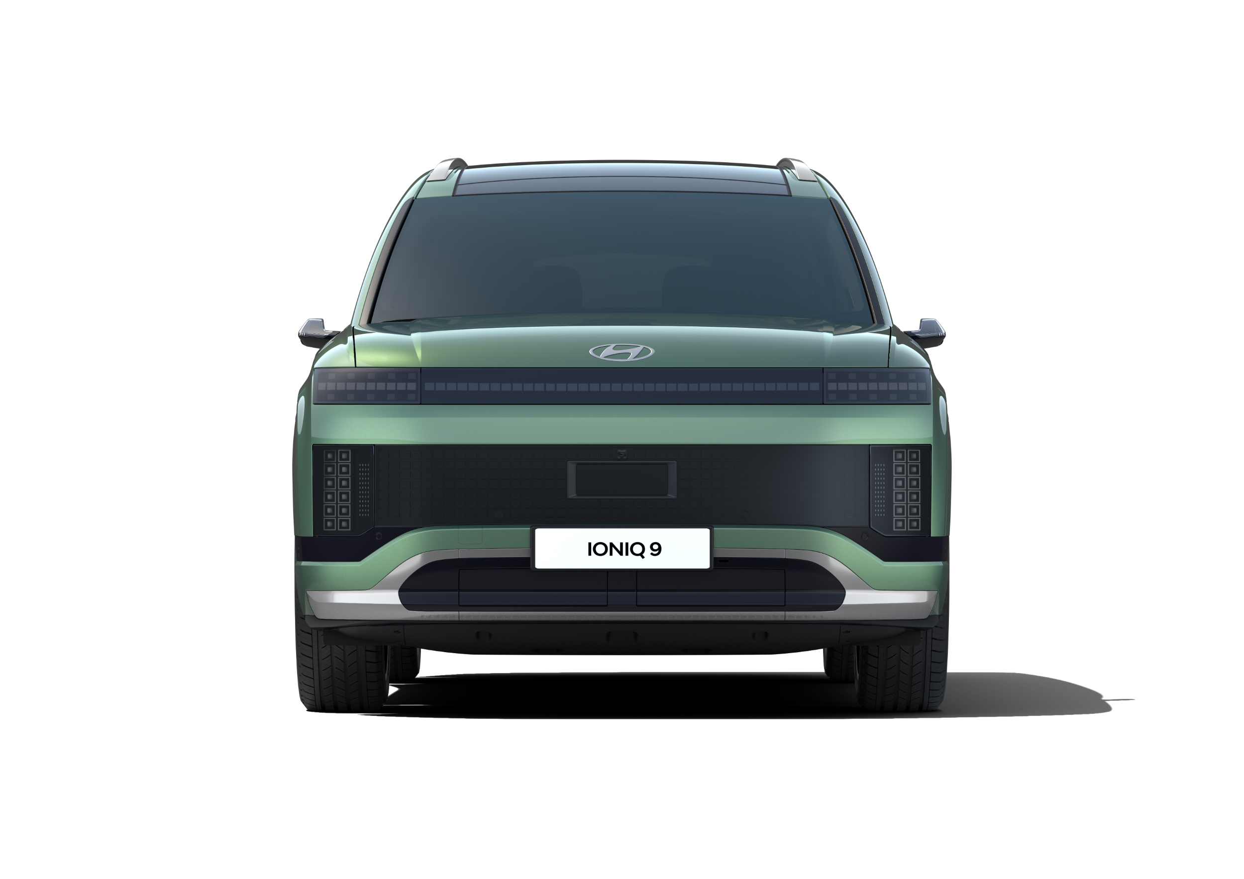 Front view of Hyundai IONIQ 9 electric SUV.