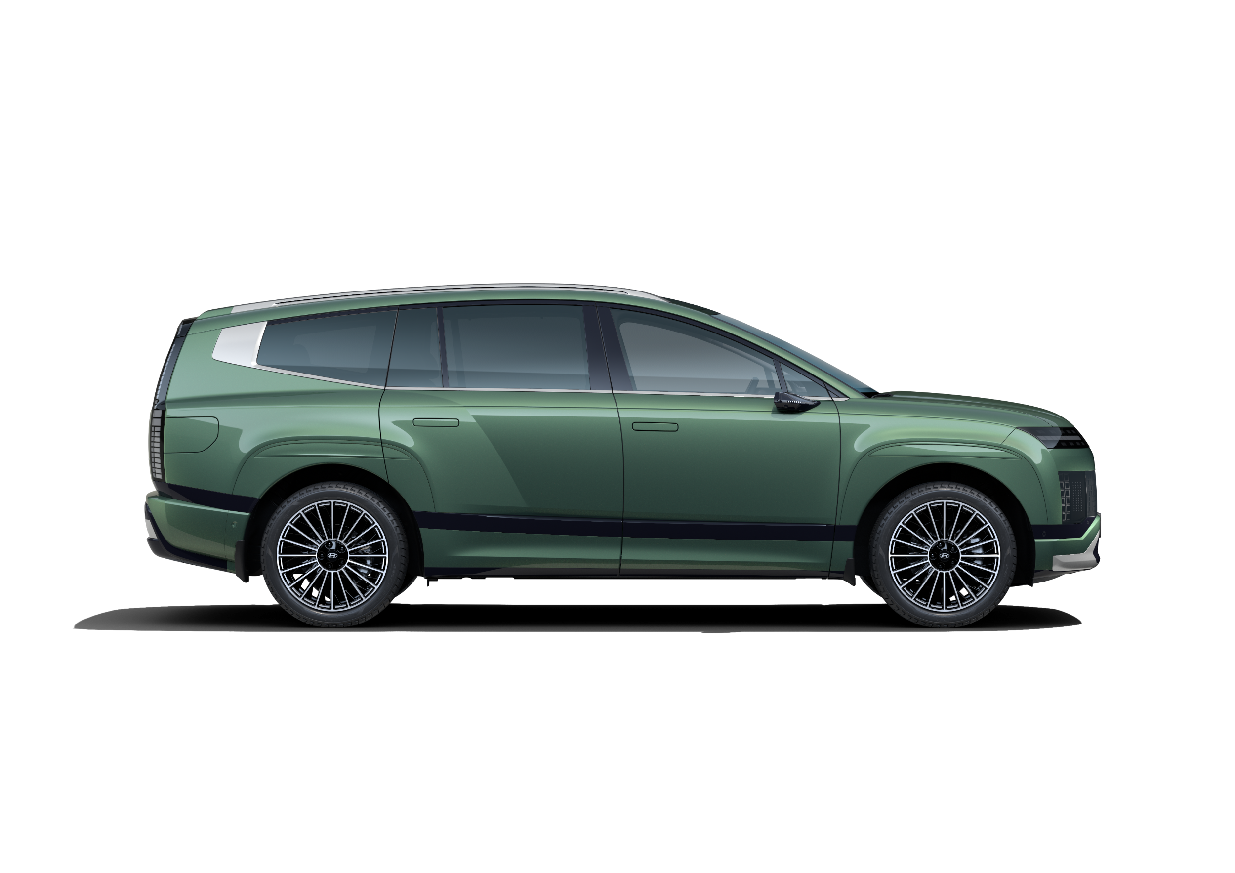 Side view of Hyundai IONIQ 9 electric SUV.